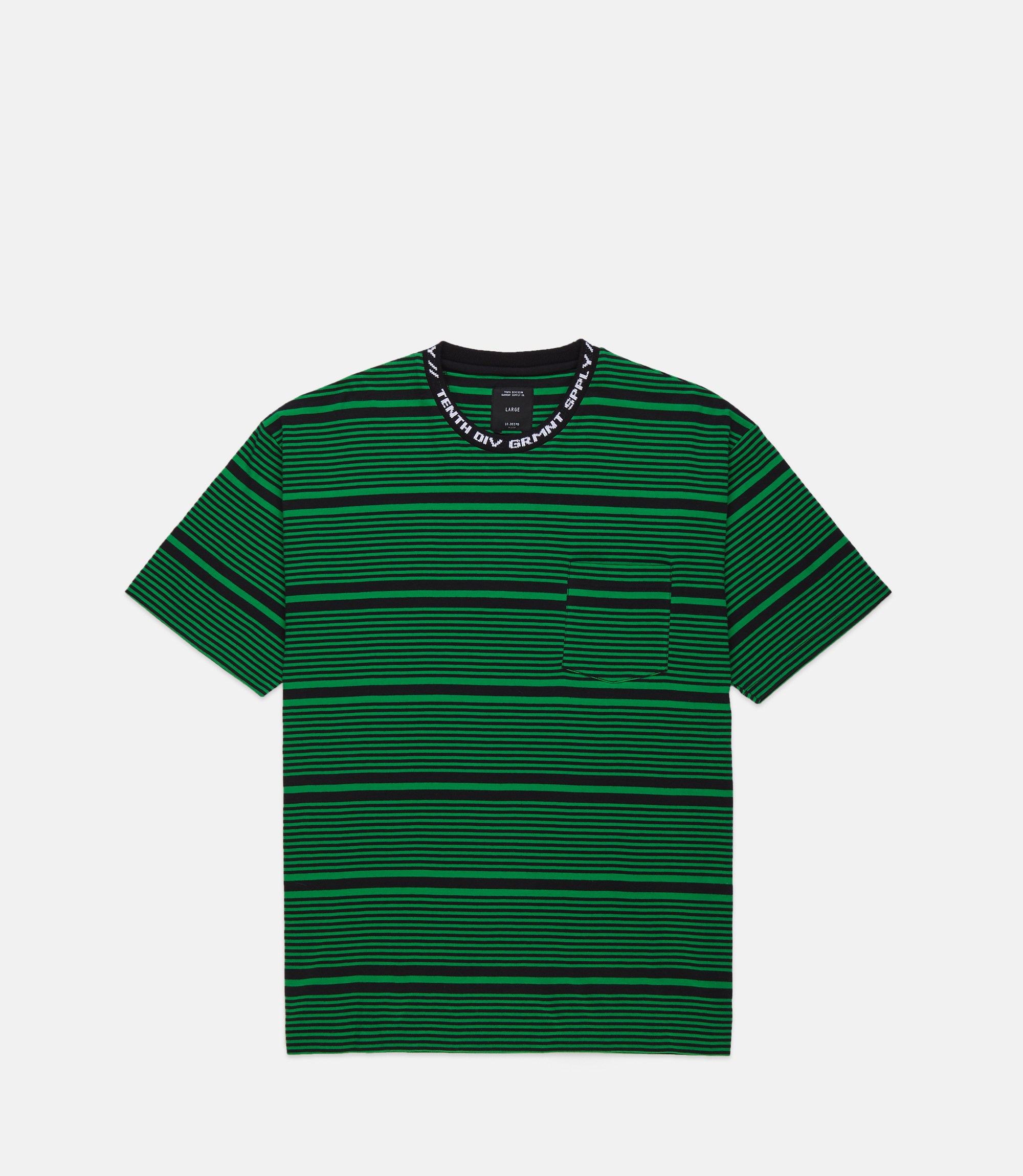 182TD4208_FOREIGNER-YD-STRIPED-TEE_GREEN_FRONT