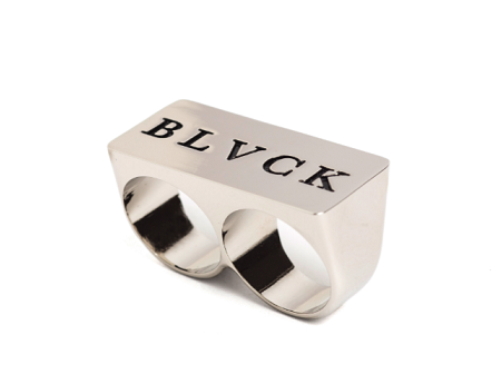 BLVCKTWOFINGERRINGSILVER