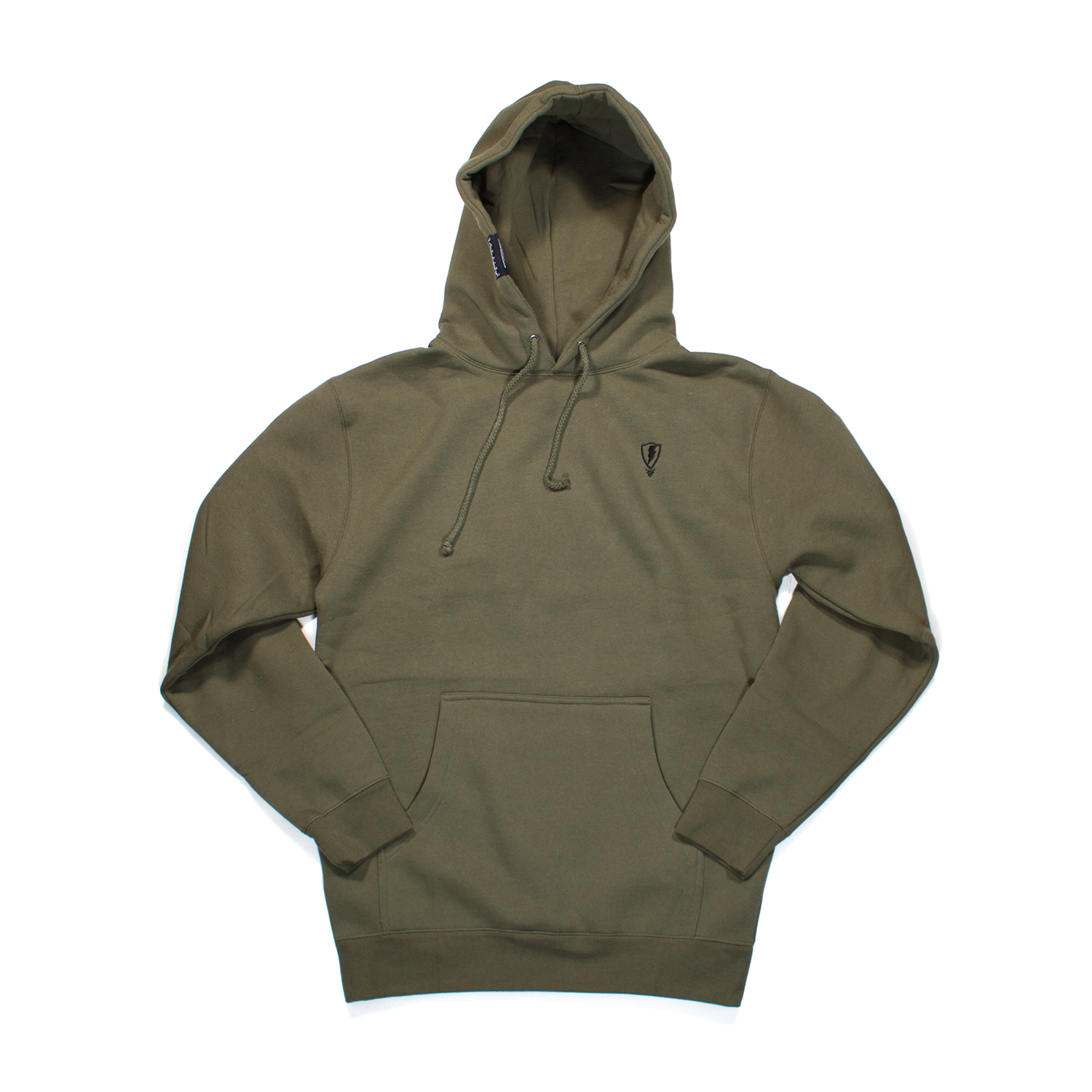 Olive_Small Embroidered_shieled_Hoodie