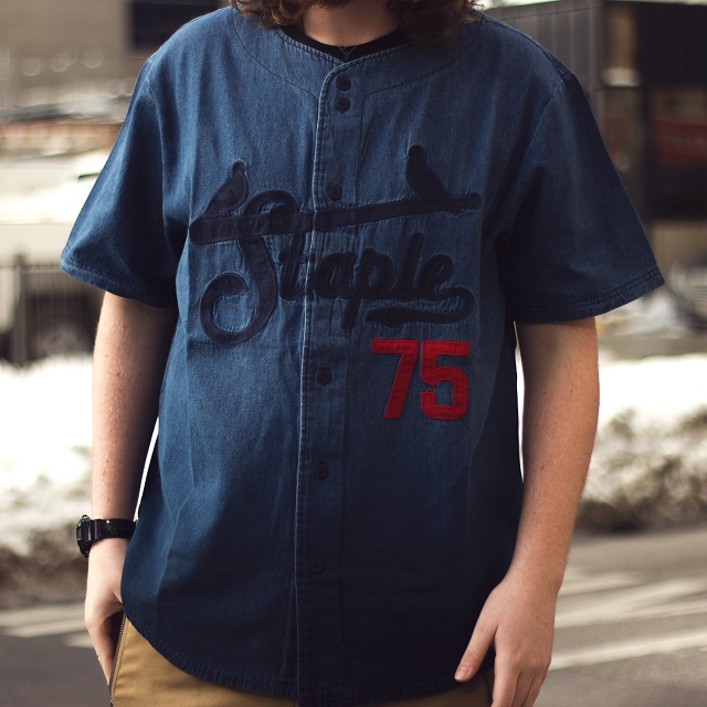 STAPLE DENIM BASEBALL JERSEY AVAILABLE IN-STORE - Jugrnaut, Can't Stop  Won't Stop, Chicago