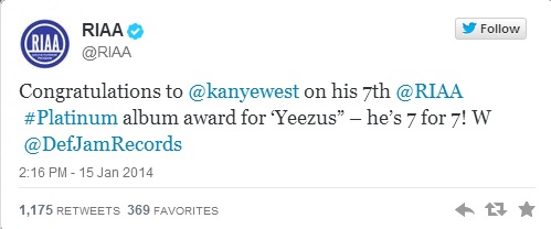 kanye platinum