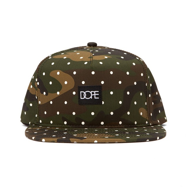 polka_dot_woodland_camo_snapback_hat_front