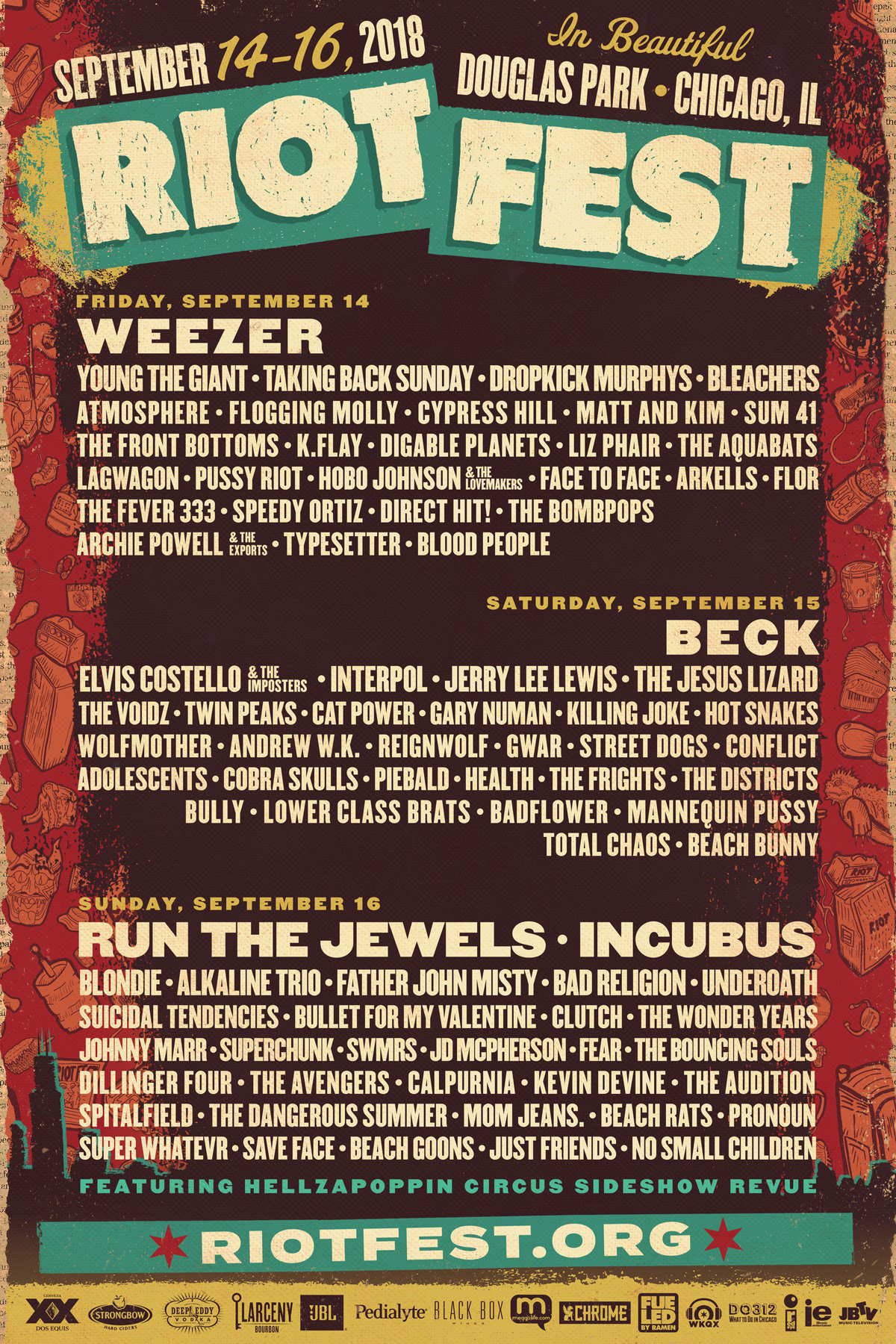 riot fest final line up