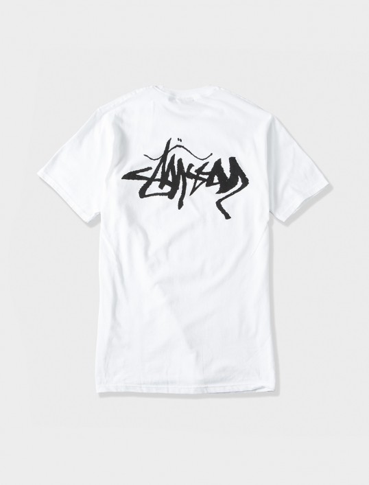 stock warp tee back white