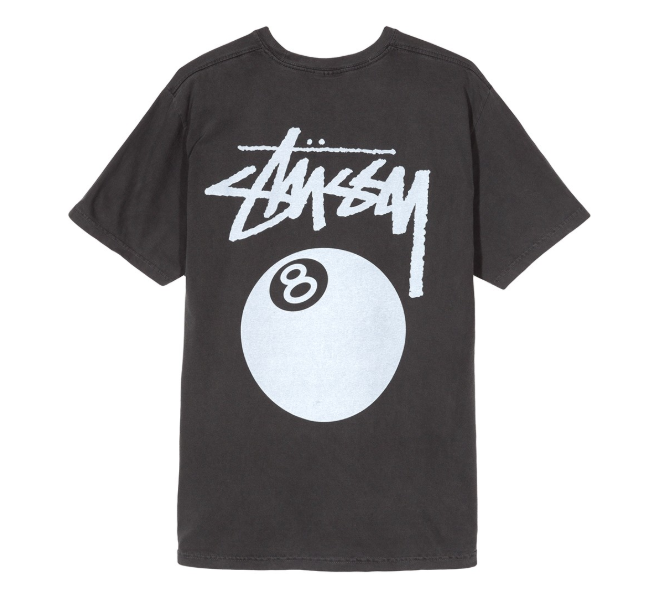 stussy 8 ball dyed tee back