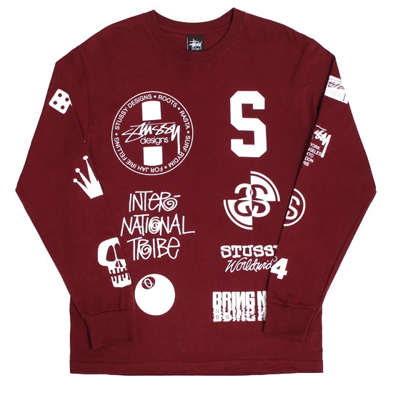 stussy-collage-long-sleeve-tshirt-burgundy-full_1