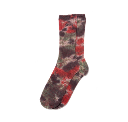 stussy marl socks black orange